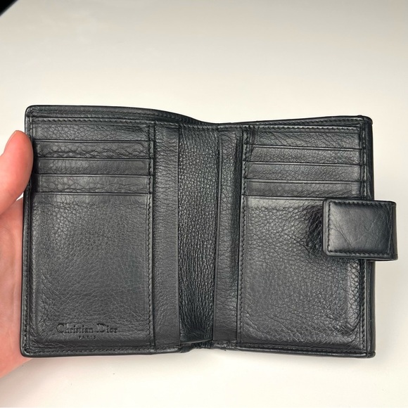 Christian Dior Compact Snap Wallet Floating Charm Logo - Picture 5 of 8